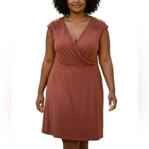 Vintage Plus Size Sleeveless  Embellished Surplice Neckline Plum Party Dress